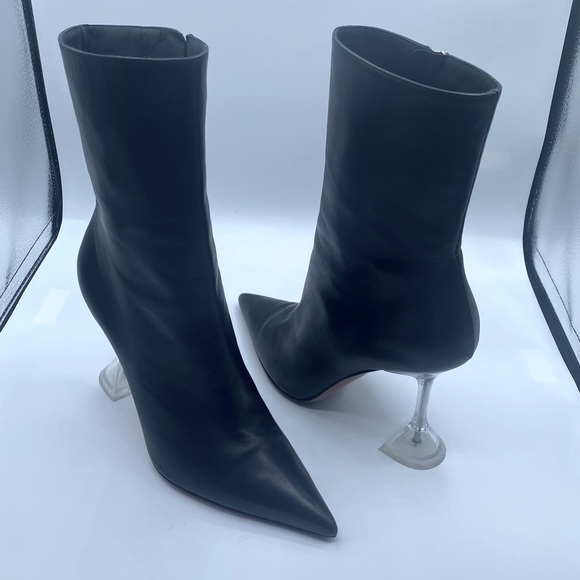 Amina Muaddi Giorgia Glass Booties - Picture 2 of 11